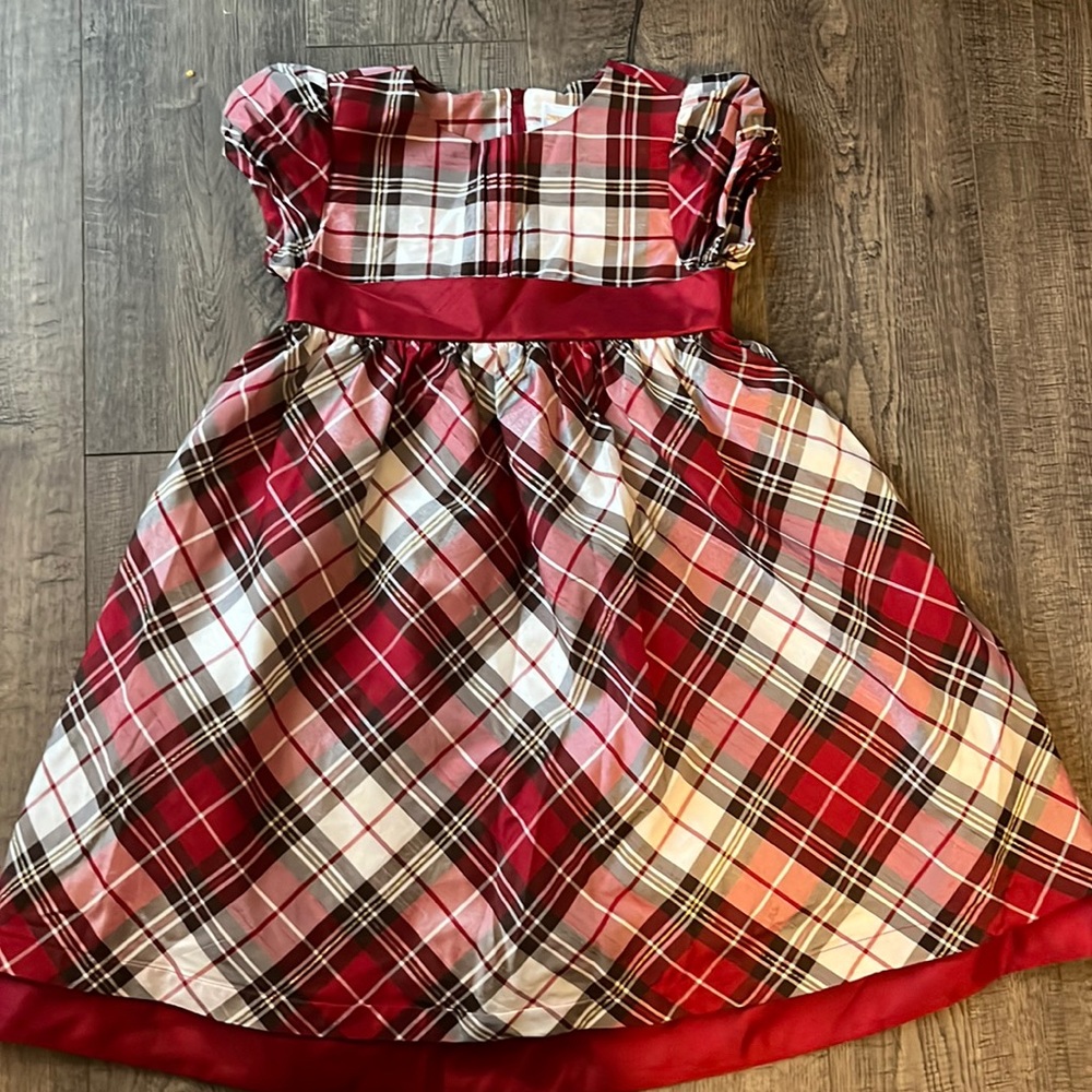 Red and white plaid Christmas Dress
